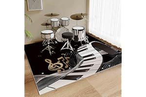 LZREXNVOFXG 180 x 160 cm Tapis Batterie Acoustique Insonorisant, Tapis pour Batterie Electronique, Tapis pour Batterie et Percussions, Tapis de Tambour pour Grosse Caisse Caisse Claire Instruments de Musique