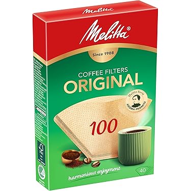 300 stuks rond koffiefilterpapier, filterpapier met gat, percolator, koffiefilter, natuurlijk, ongebleekt, veilig en niet-giftig koffiezetapparaat, 9,5 cm