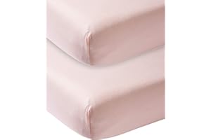 Meyco 563202 Jersey Fitted Sheet, Pack of 2, 40 x 80 / 90 cm (Cradle), Light Pink, 100% Cotton