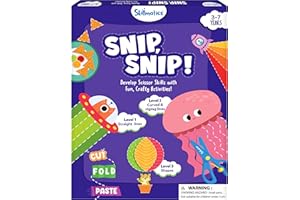 Skillmatics Scissor Skills Activity Book - Snip Snip, 25 Fun Cutting & Creative Activities for Preschoolers, 2 Child-Safe Scissors, Fine Motor Skills Craft Kit, Gifts for Kids Ages 3, 4, 5, 6, 7