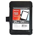 Office Depot Note Card Case, Size 5" x 3" (12.7cm x 7.6cm) Index Card Holder, Includes 25 Ruled Index Cards, Black Faux Leather, Front and Back Viewing Options, Notecard Holder