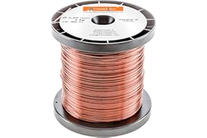 SCHNEITEC Kupferlackdraht W210 Ø 1,25 mm 1 kg, ca. 90m - CU Lackdraht Grad 2 CUL Kupferdraht Gewicht 1 Kilogramm Durchmesser 1,25 Millimeter Wickeldraht Kupfer Draht nach IEC 60317-13