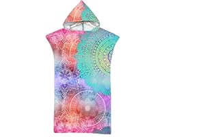 Proumhang Serviette d'aide au vestiaire - Poncho de bain en microfibre - Pour homme et femme - 85 cm x 110 cm