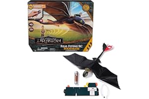 Dreamworks Dragons - Dragón Desdentao Volador Radio Control de Cómo Entrenar a tu Dragón, Mueve sus Alas de 76 cm, Furia Nocturna Control Remoto, 6074369, Juguetes Niños 4 Años +, Regalo Niño 4 Años +