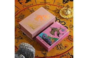 GIBZ Tarot Deck Diseño Rosa Juego de Cartas para Contar el Futuro con Caja para Principiantes
