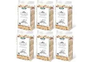 LOG-BARN Log Barn Kiln-Dried Kindling Wood for Wood Burner – approx. 13kg (6 x 15l Bags) | Bumper Pack Kindling Sticks for Log Burners, Fire Pits, Pizza Ovens & Open Fires - Ideal for Home & Commercial Use.