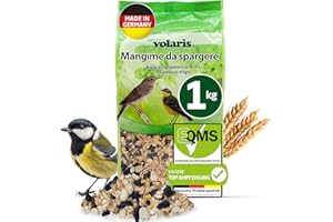 Eggersmann volaris 1 kg Grani Volaris | Ricco di grassi ed energia | per tutte le specie di uccelli | Mangime per uccelli selvatici tutto l'anno | Semi di girasole per mangime per uccelli selvatici