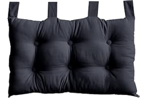 ED ENJOY HOME Zagłówek ścienny, 70 x 45 cm, ciemnoszary, do zawieszenia, pikowana poduszka, 100% bawełna, kolekcja Panama, Enjoy Home