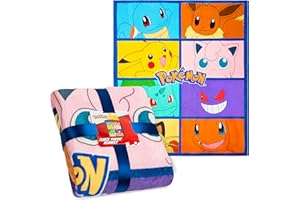 ‎POKÉMON Pokemon Kuscheldecke Flauschig - Fleece-Decke mit Pikachu & Glurak für Kinder - Weiche Kuschel-Decke für Sofa, Bett & Reisen - Kinder Geschenke