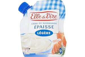 Elle & Vire Crème légère épaîsse, 12% de matière grasse - Le sachet de 33cl