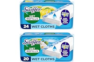 ‎SWIFFER Swiffer Bodenwischer Nachfüllpackung, Feuchte Bodentücher mit Frischem Duft Wie Nach Dem Lüften, 44 Stück, Für Eine Schnelle & Einfache Reinigung von Hartböden
