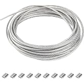 RRRST Wire Rope 3 mm 18 m 304 Stainless Steel Cable 7 x 7 Core PVC Coated Steel Cables
