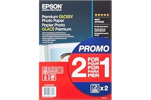 Epson C13S042169 - Pack de 2 - Papier Photo Premium Glacé - A4 - 2x15 Feuilles