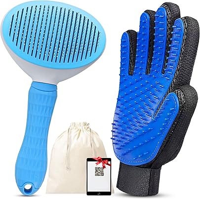 Guanto Per Lavare Cane Guanti Da Toelettatura COMFPET Per Cani E Gatti | In Silicone Alimentare | Per Rimuovere Peli E Massaggio | Grigio Guanti Per Bagno Animali - Foto 13