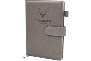 EARNING POWER A5 Notebook, Notebook A5 Note Book Note Pad Journal Notebook A5 Notepad Fabric Cover Notebook for Office School Home Business Writing & Note Taking 200 Pages (100 Sheets)-Grey