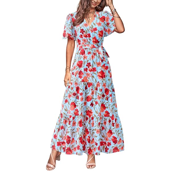shasmi women's solid color v-neck a-line maxi dress reviews Cotton Maxi Dress main image 1