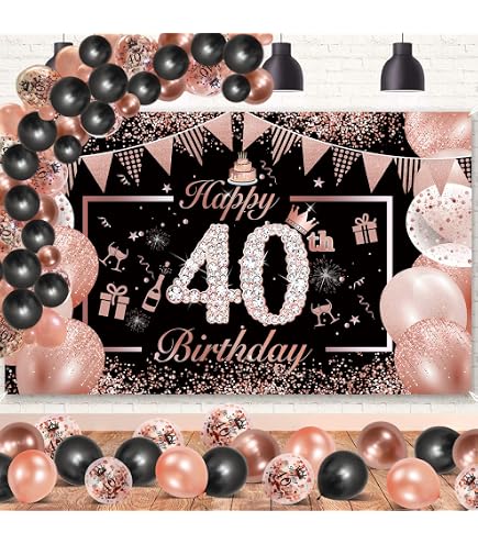 Konfetti 40. Geburtstag – 1000 Stück, Mit HAPPY BIRTHDAY & 40, Silber & Rosa Glitzer, Für Tischdeko & Party