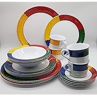 Melamin Campinggeschirr Set Geschirr Set Melamingeschirr 4 Personen 20 TLG. Melamine Camping Utensils