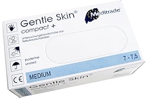 HCH Meditrade Gentle Skin compact + Naturkautschuk Latex Einmalhandschuhe Größe M