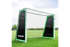 QUICKPLAY Tekkers GS Trainer 3-in-1: Rebounder and 7x5' Goal for Powerful Practice. Large, Ultra-Responsive Rebound Net for High Passing, Low Passing and Shooting Training