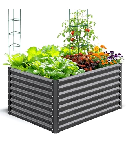 Outsunny Verhoogd Plantenbed, Set Van 3, Met Steunrooster, Voor Tuin En Plantenbak Voor Tuin Terras~1gj1r1h42e801