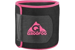 GROOFOO Waist Trainer Donna Fascia Addominale Vita Corsetto Dimagrimento Regolabile Cintura per Forma del Corpo Perdita di Peso