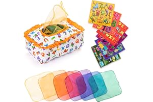 TIGERHU Montessori Jouet Bebe Jouets D'éveil, Boite Mouchoir Bebe, Jouet Montessori Sensoriel Bebe, Cadeau Bebe Jouet Montessori Bebe 6-12 Mois