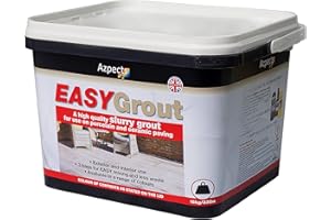 AZPECTS EASYGrout Slurry Patio Grout For Outdoor & Indoor Ceramic Or Porcelain Floor Tiles 15kg Flowable All Weather Paving Jointing Compound Easy Mix With Water, Covers Up To 20m² - Blanco