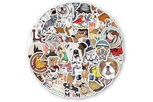 LYUNMU Lot de 100 autocollants Bulldog pour enfants, adolescents, adultes, garçons, filles, pour ordinateur portable, skateboard, bagages, voiture, vélo, tasse, bouteille d'eau, bouledogue anglais