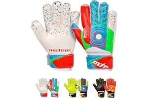 METEOR Rękawice Bramkarskie Dla Dzieci Rekawice Dla Bramkarza Na Trening Piłkarski Zapobieganie Kontuzjom Dzięki Zabezpieczeniu Palców Bardzo Mocny Chwyt Ochronne Chłopcy Młodzież Dorośli Nastolatki DEFENCE