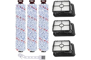 Fictezlove Akcesoria do Bissell Crosswave 3 w 1, 3 sztuki filtrów zamiennych i 3 sztuki wielowymiarowych wałków szczotkowych dla zwierząt domowych do odkurzacza Bissell CrossWave 1866 1785 2052 1713