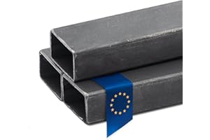 Stahl-Shop24 - Stahl Rechteckrohr Hohlprofil geschweißt Konstruktionsrohr Quadratrohr für Konstruktionen und Geländer Werkstoff S235JRH, Länge:1000 mm, Abmessung:50 x 40 x 4 mm