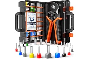 SOMELINE Set di Puntalini, 24 Tipi [0,25-10mm²] Capicorda Elettrici a Crimpare, Pinza Crimpatrice Capicorda, Pinza Capicorda, Crimpatrice Puntalini, Attrezzi Elettricista, Kit Elettricista