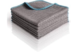 ‎HEYNNA HEYNNA Bonorum 6 x ściereczka z mikrofibry 380 GSM/ściereczka z mikrofibry, miękka i chłonna, niestrzępiąca się, do pielęgnacji samochodu, czyszczenia i gospodarstwa domowego, 40 x 40 cm