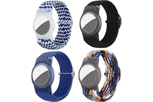 Dingfeiyu Nylon Kids Wristband for Airtag, Anti-Lost, Anti-Scratch Bracelet for Airtag, Tracking Watch Wrist Strap Child, Waterproof Holder Necklace for Apple Airtag