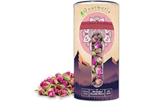 ‎GOURMETIA Gourmetia Rosenblüten - Rosentee 100g, getrocknete Rosenknospen von Rosa Damascena in Premium Qualität 100 Gramm
