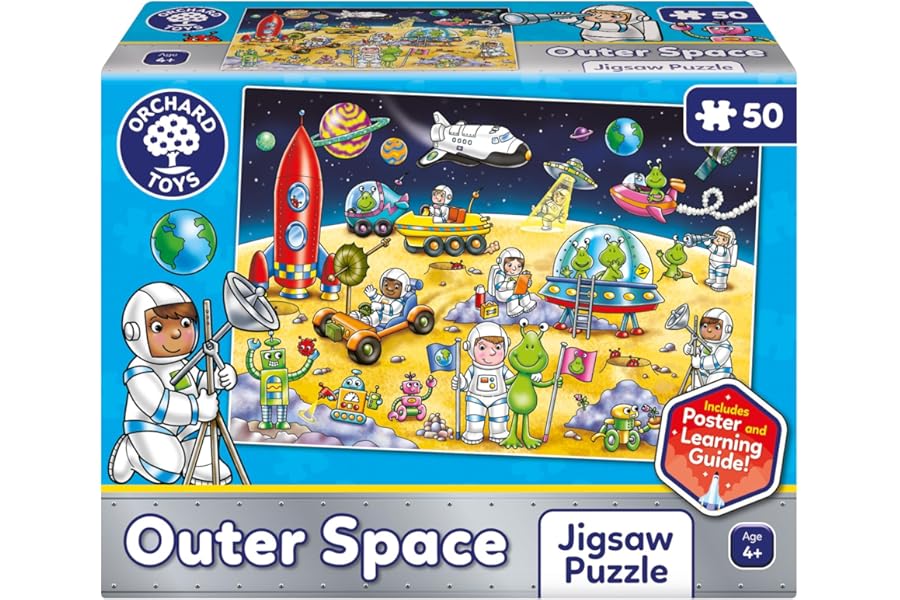 ORCHARD TOYS Outer Space Jigsaw Puzzle, An out of this world jigsaw puzzle, for Children Age 4+, Perfect For Space Fans, Family Game, Educational Game Toy