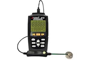 LATNEX MF-30K AC/DC Gauss Meter With Certificate, Measures Magnetic Fields Strength and Pole (Residual Magnet, Permanent). Integrated High AC Electromagnetic Level Measurement (<15000G/Milli Tesla)