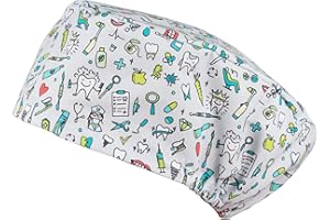 PILUCAPS, Calots chirurgicaux cheveux longs, modèle ODONTOLOGIA UNISEX pour dames et messieurs 100% coton