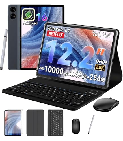 TECLAST Tablet 12 inch Android 14 Tablets, T60 with 256GB Storage