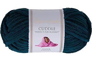 Utopia Crafts Cuddle Super Chunky Fil Chenille Doux pour Tricot et Crochet, 100 g - 60 m (Vert Émeraude)