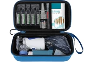 Elonbo Tragetasche für tragbare Handinhalator-Vernebler-Maschine für Erwachsene und Kinder, Asthma-Inhalator-Abstandshalter-Reisekoffer, Handnetzzerstäuber-Maschinenhalter, Blau. NUR Fall
