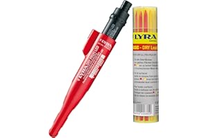 LYRA 101168335_101168337 Dry LED + Lead Graphite/Red/Yellow Deep Hole Marker, 13-teiliges Set
