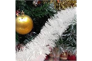 com-four® 3X Girlande Weihnachten 270 cm - Tannengirlande für eine perfekte Weihnachtsdekoration - Weihnachtsdeko in weiß