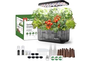 Present för Kvinnor Män, DRYADES Hydroponics Odlingssystem med LED Fullt Spektrum Växtljus, 8 Kapslar Inomhusträdgård med Vat