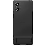 Sony Stilvolles Cover mit Standfuß für das Xperia 5 V | Komfortable Griffigkeit für Foto- und Videoaufnahme | schwarz