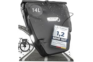 Büchel Borsa da bici per portapacchi I 25,4 L - 100% impermeabile I con maniglia e tracolla I borsa da bici per portapacchi, borsa da portapacchi, borse da bici posteriori