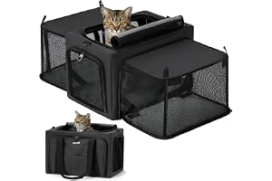 Pecute Kattväska, expanderbar, extra stabil kattväska