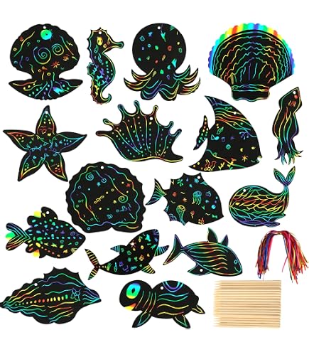 Kit 86 Cadeaux Fête Animaux Marins Eymobad - Porte-clés, Bracelets, Autocollants, Thème Océan, Anniversaire Enfants - 9