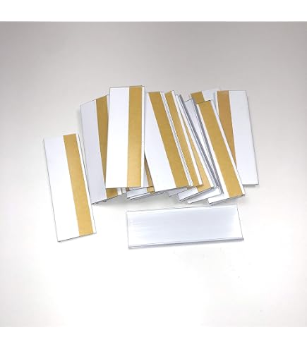 Porte-Étiquettes Adhésifs Durable Labelfix - Lot De 5 Bandes Souples 40mm - Pour Rangement Bureau Ou Maison